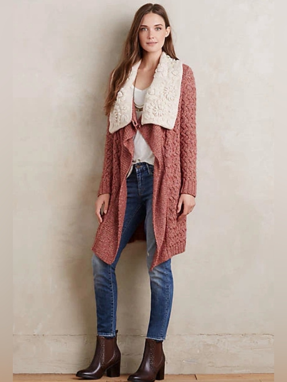 Anthropologie Knitted & Knotted Lilitz Shawl Cardigan Size Medium